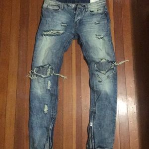 Mnml LA Men ripped Denim jeans size 32 Brand New